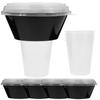 5 Sets Portable Food Bowl with Snack Holder Lids Creative Beverage Cup for Smoothie Drinks Compact Snack Accessory for Parties