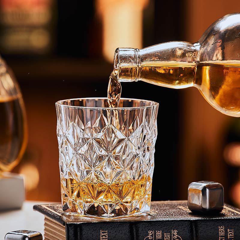 HA Irregular Design Whiskey Glass Tumbler Set