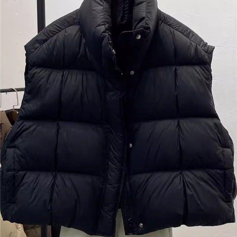2025 autumn and winter new vest European fashion foreign style thickened vest warm short down cotton jacket