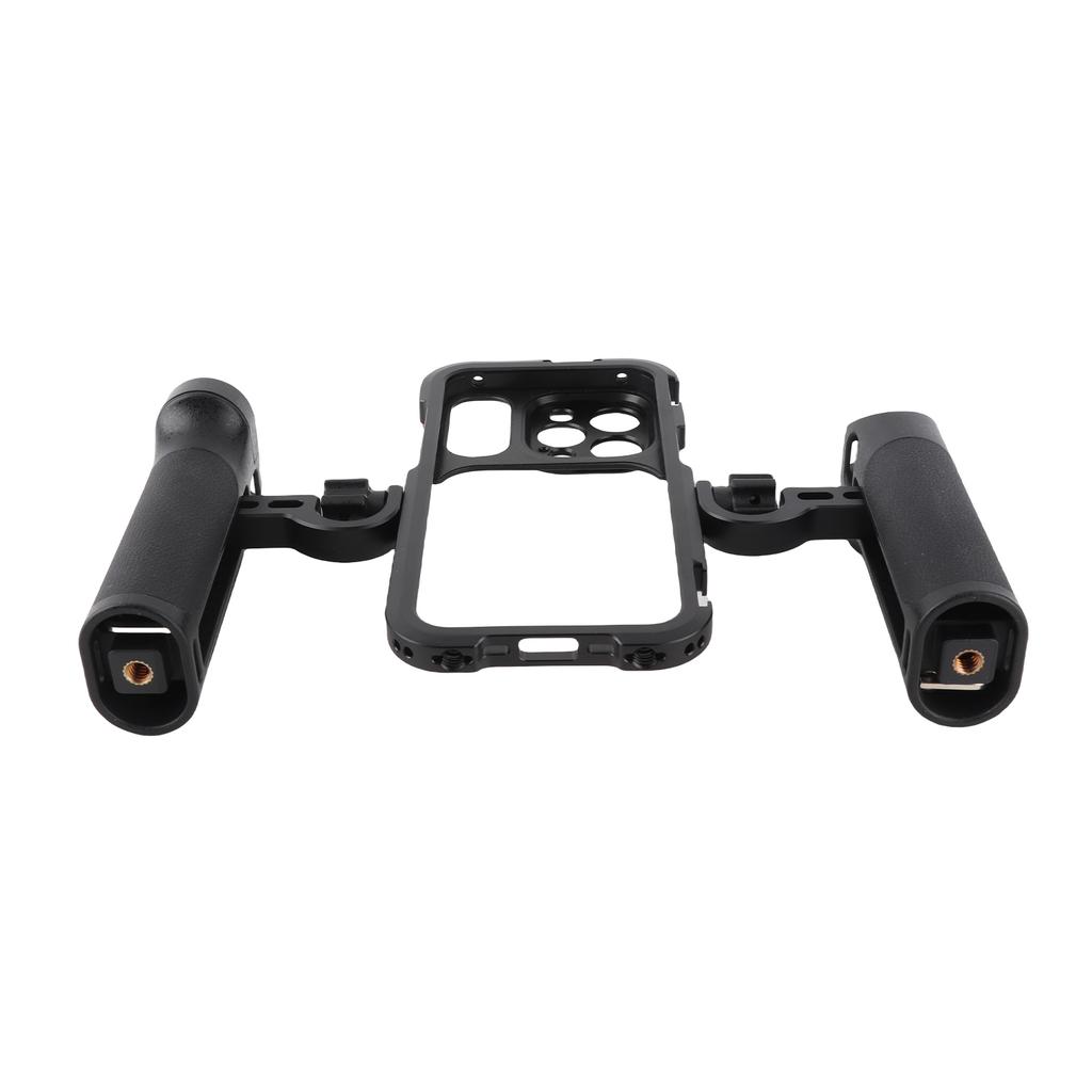 Portable Phone Cage with Dual Handles Mobile Phone Video Rig Handheld Smartphone Stabilizer Several Cold Shoe Mounts