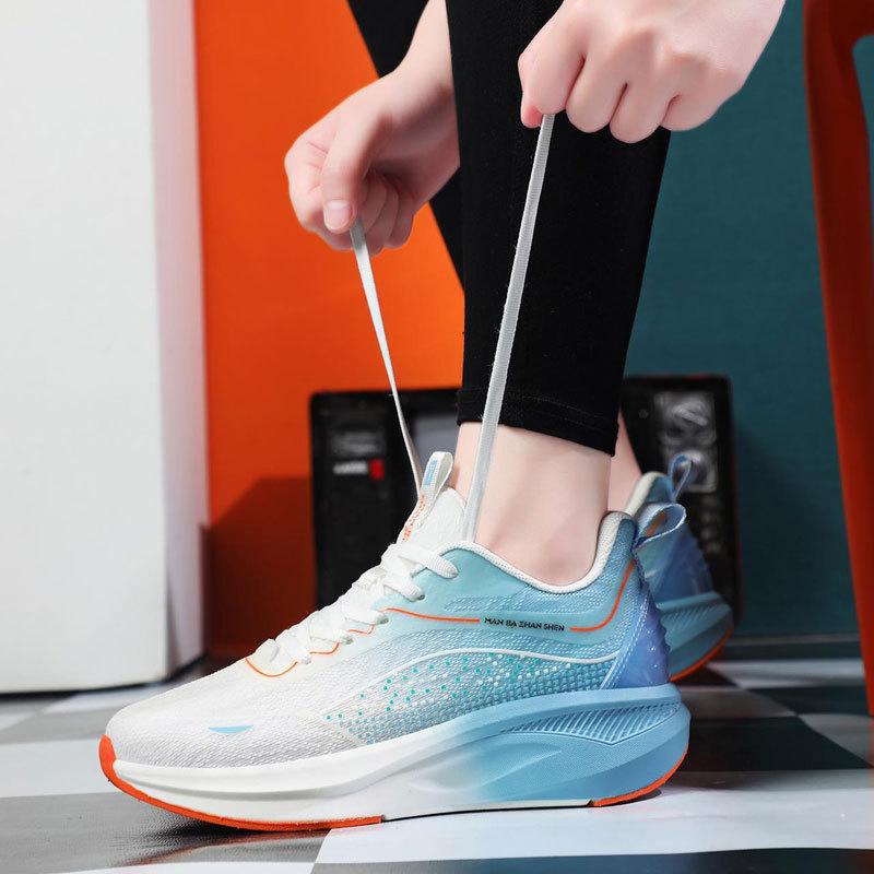 Vysoce kvalitní běžecká obuv pro muže a ženy s vysokou elasticitou, prodyšností a tlumením nárazů Marathon běžecká obuv Sportovní obuv