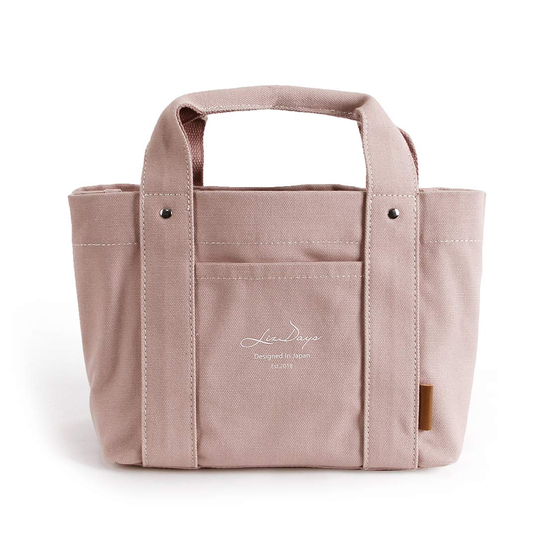 

Мини-тоут, 3 отделения, женская сумка, холст, (Светло-розовый) [Использовал]