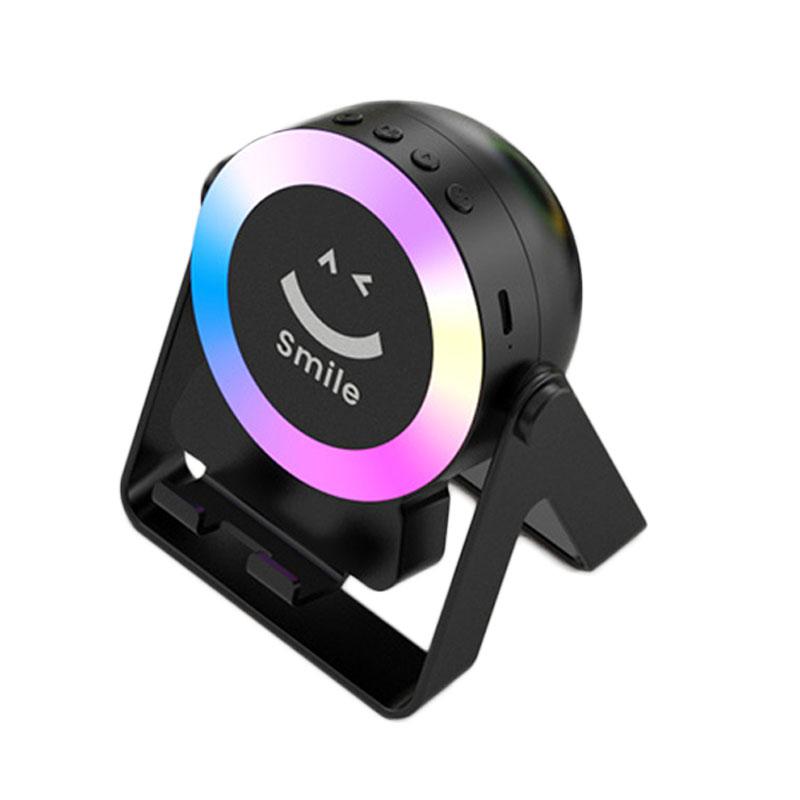 

Портативная колонка Bluetooth со смарт-сенсором, беспроводная, звук Hi-Fi, музыкальная шкатулка, держатель для телефона, с RGB-подсветкой, перезаряжаемый саундбар чёрный