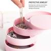 Creative Rotating Multi-layer Jewelry Storage Box, Foldable Grid Design, Can Store Earrings, Necklaces, Rings, Bracelets, Etc