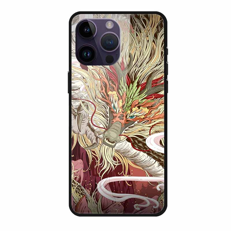Phone Case for Apple Iphone 15 Pro 15 Plus Tempered Glass Hard Back Cover for Iphone 15 Pro Max Iphone15 Wolf Lion Funda Capa