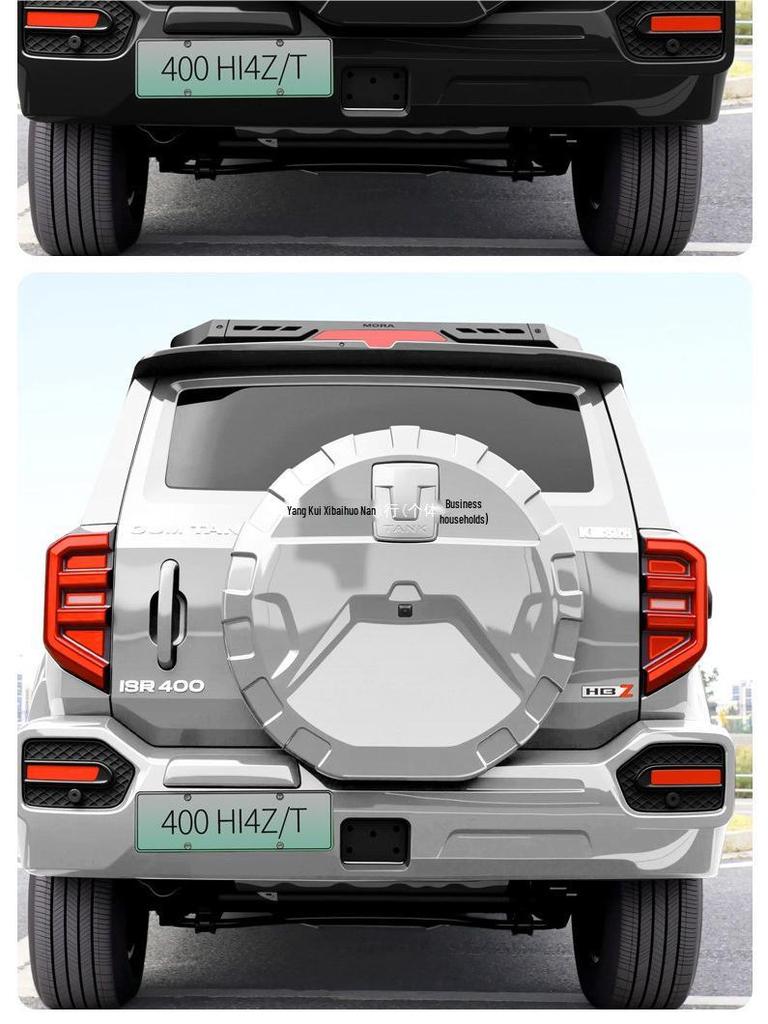 Tank 400 Hi4T/Hi4Z Spare Tire Cover: Original Mecha Style Peeking Design