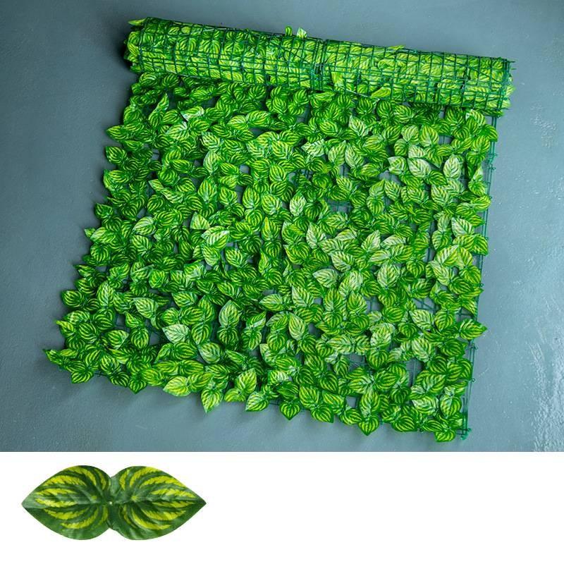 Faux Leaf Ivy Artificial Hedge Fence Privacy Screening Garden Wall Green Cover