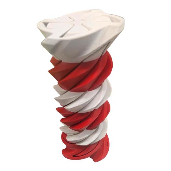 

3D-печатная спиральная игрушка Vortex Thread Illusion Невозможная спираль Сквозная скульптура Фигурка Снятие стресса Дети Взрослые Мини спиральная игрушка-непоседа красный