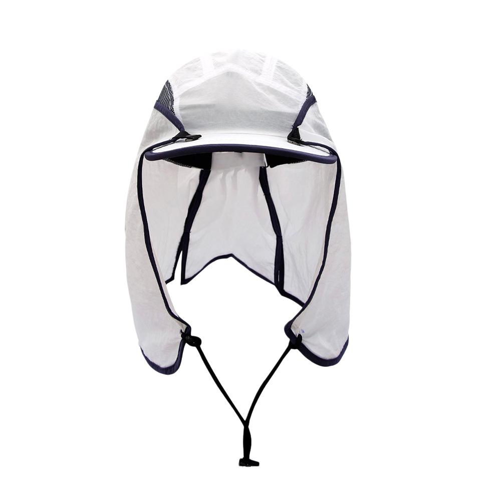 

Sun Visor Flap Hat Quick Dry 5 Panel Baseball Cap Men Women Mesh Breathable Outdoor Fishing Neck Cover Sunshade Summer Hats 54-59 белый