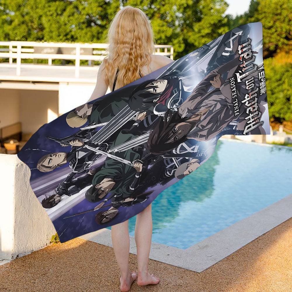 A-Attack On Anime Titans Big Microfiber Beach Towels Quick Dry Towel Sand Beach Towels Pool Towel For Travel Swim Pool Yoga