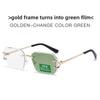 Polygon Frameless Color Changing Sunglasses With Uv400 Protection For Summer Travel