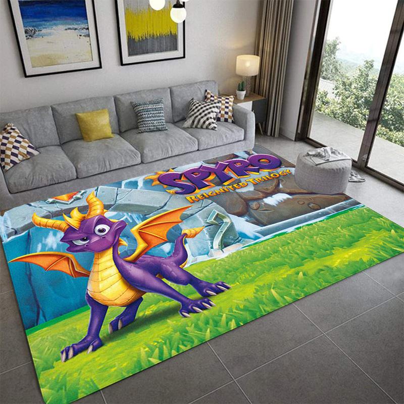 S-Spyro's Dragon Printed Carpet Fashion Yoga Mat Non-Slip Carpet Bedroom Decoration Outdoor Carpet Bedroom Birthday Gift