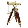 Brass Telescope with Wooden Tripod Home Decor Birthday Gift Office Decor