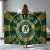 Oakland Athletics Druck Flanelldecke Hohe Qualität Warm Bequem Decke für Alle Jahreszeiten Perfekt für Geschenke Heimdekoration