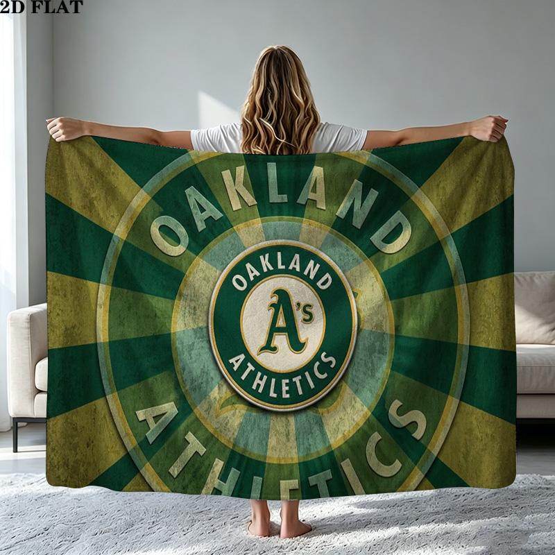 Oakland Athletics Druck Flanelldecke Hohe Qualität Warm Bequem Decke für Alle Jahreszeiten Perfekt für Geschenke Heimdekoration