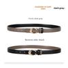 Durable Leather Genuine Belt For Women With Smooth Buckle And Elements Letter
