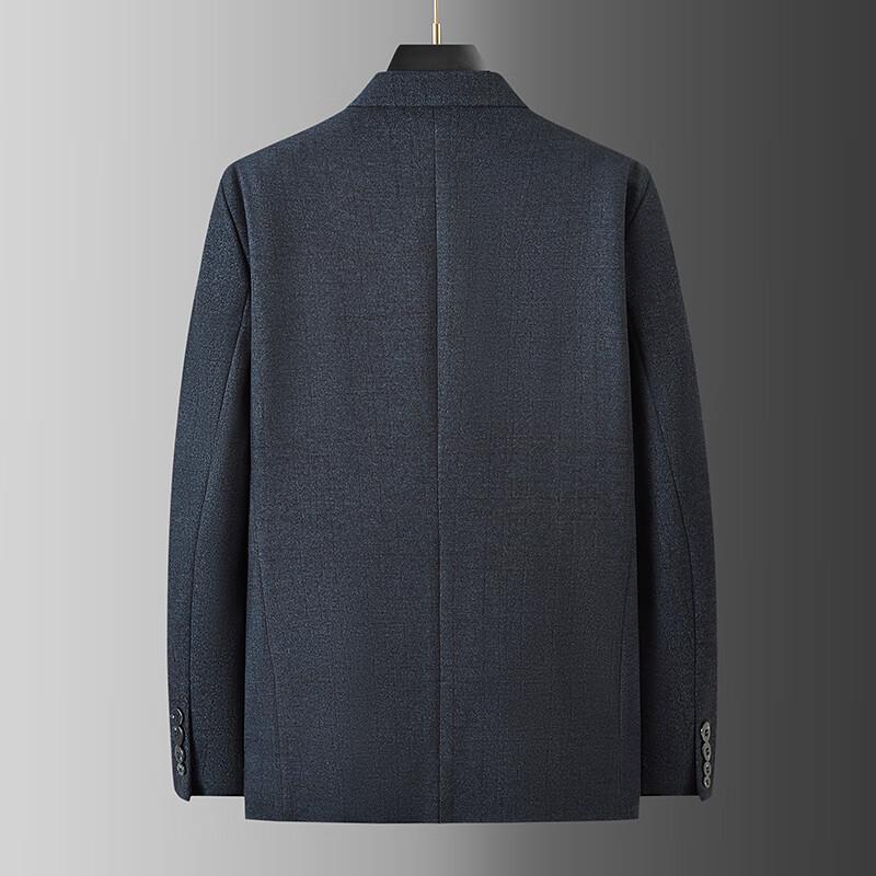 Dibinzhe Men's Plus Size Blue Business Suit Jacket