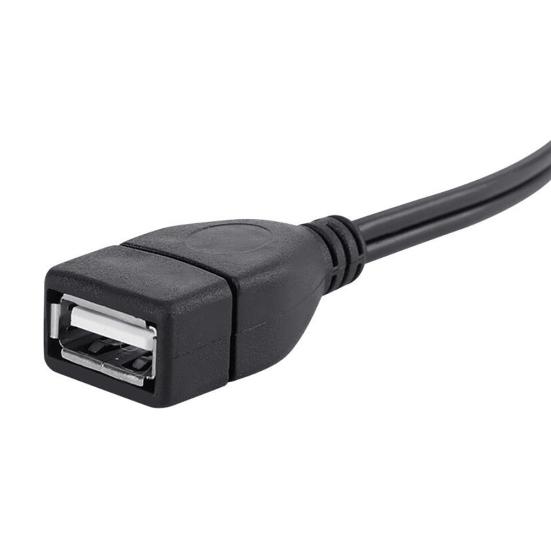 1.5m USB A Female Socket to 2 RCA Male Plug Audio Video Extension Cable Cord