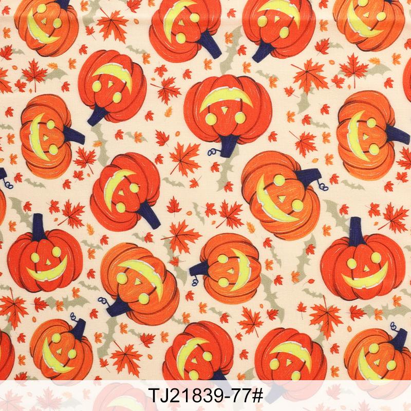 0.5m/1m/5m Pumpkin Halloween Printed Fabric for Halloween Decorative Cloth Tablecloths Door Curtains Handmade DIY Sewing Fabrics