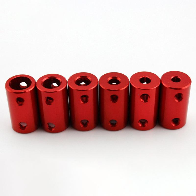 1PCS Burgundy Aluminum Alloy Colored Coupling Length: 25mm Specification: 3~10 Full Series Rigid Coupling Set Screw