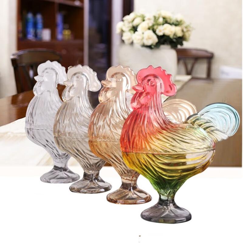 Bocal en Verre Fulevinci Style Européen Coq