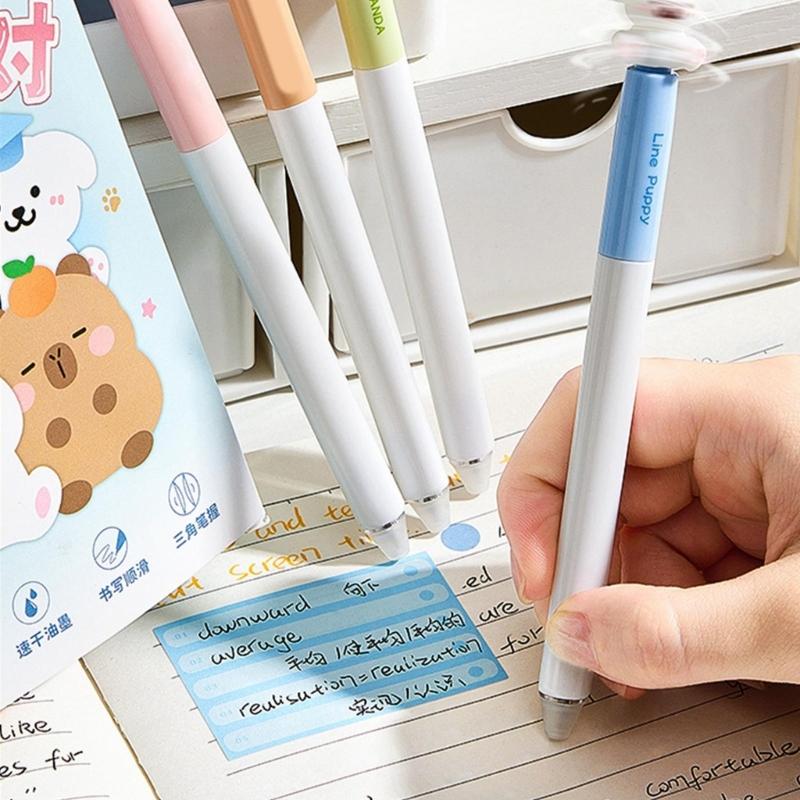 4Pcs Erasable Gel Pen Twist Action Gel Inks Pen 0.5mm Quick Dry Rotatable Gel Inks Pen for Writing Journaling Blue Inks