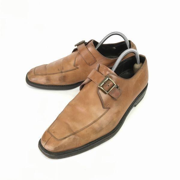 

BURBERRY/Genuine Leather Monk Strap Shoes/26.5/Brown/Business/Dress