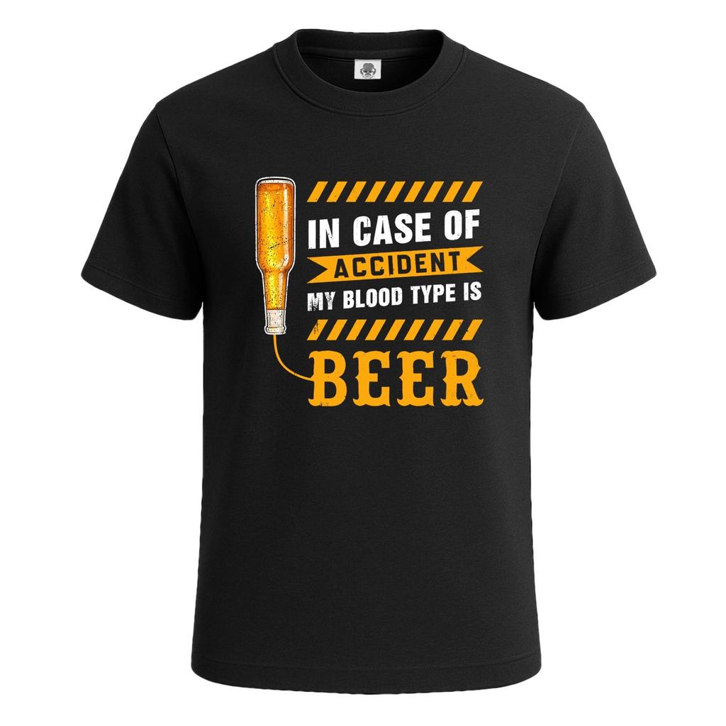 In Case of Accident Blood Graphic Novelty Funny Mens Tshirt Party Gift Tee Top