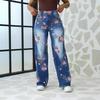 Beggar Ripped Women's Jeans with Eyelet Bandage - European and American Sexy Nightclub Hot Pants