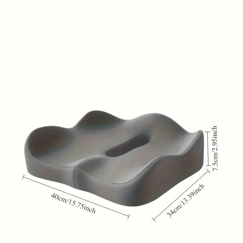 1 Stück Memory Foam Sitzkissen für Auto/Bürostuhlstütze mit rutschfester Unterseite Ergonomisches Hüftkomfort-Sitzpolster für langes Sitzen