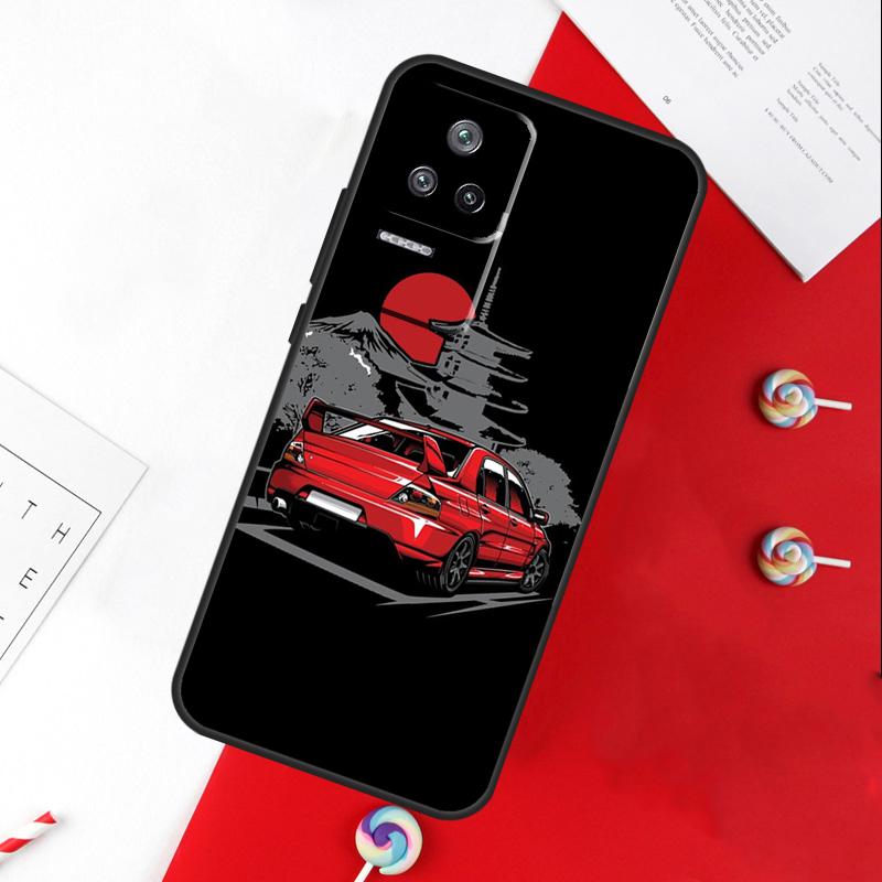 JDM Car Evo Case For Xiaomi 13 12 Lite 12X 11T 12T Pro Cover For POCO F5 X5 X3 Pro X4 F4 GT F3 C40 M5s