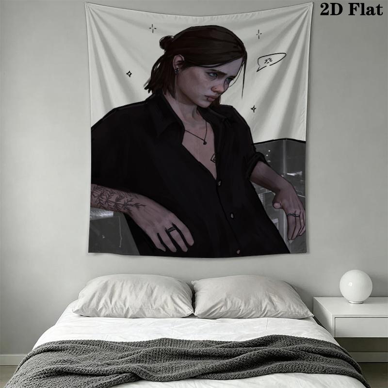 ellie williams game Wall Tapestry Aesthetic Wall Hanging Printed Fabric Blanket Decorative Tapestries for Bedroom Living Room Home Decor