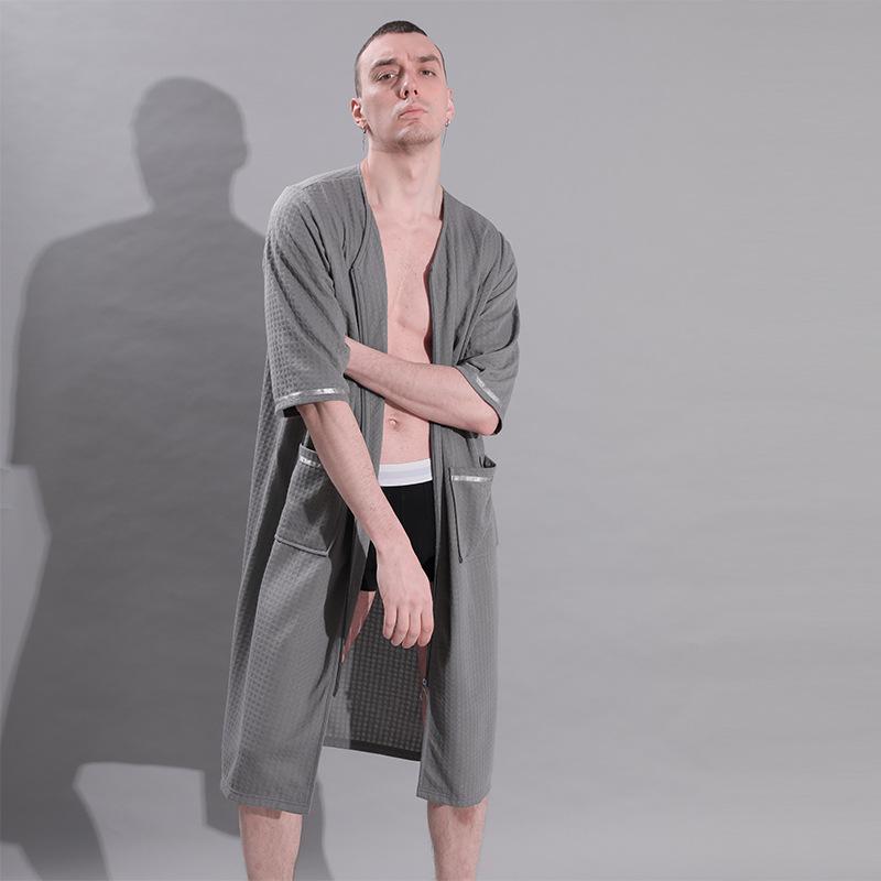 Women's Plus Size Mid-Length Zipper Nightgown and Wearable Bath Towel - Spring/Summer Collection
