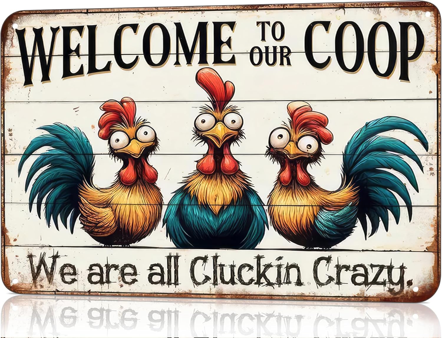 

1nСтаринные Знаки КурятникаПсихический Курятник Жестяные ЗнакиДобро Пожаловать в Наш КурятникЖестяной Знак для Дома КурятникЗабавный Курятник 20x30cm（7.8x11.8inch）