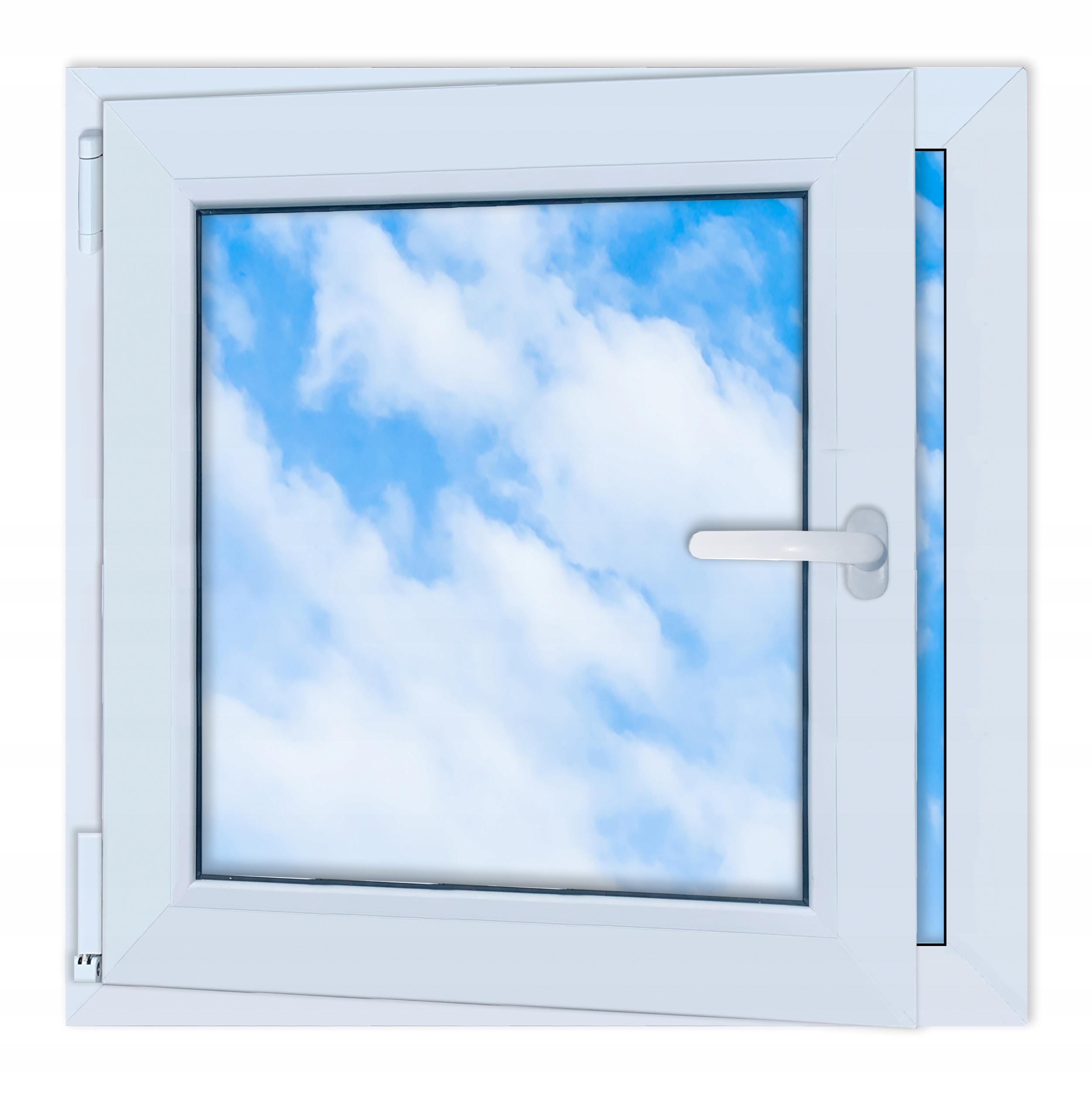 Okno Pcv Białe 70X70 Lewe, Nowe