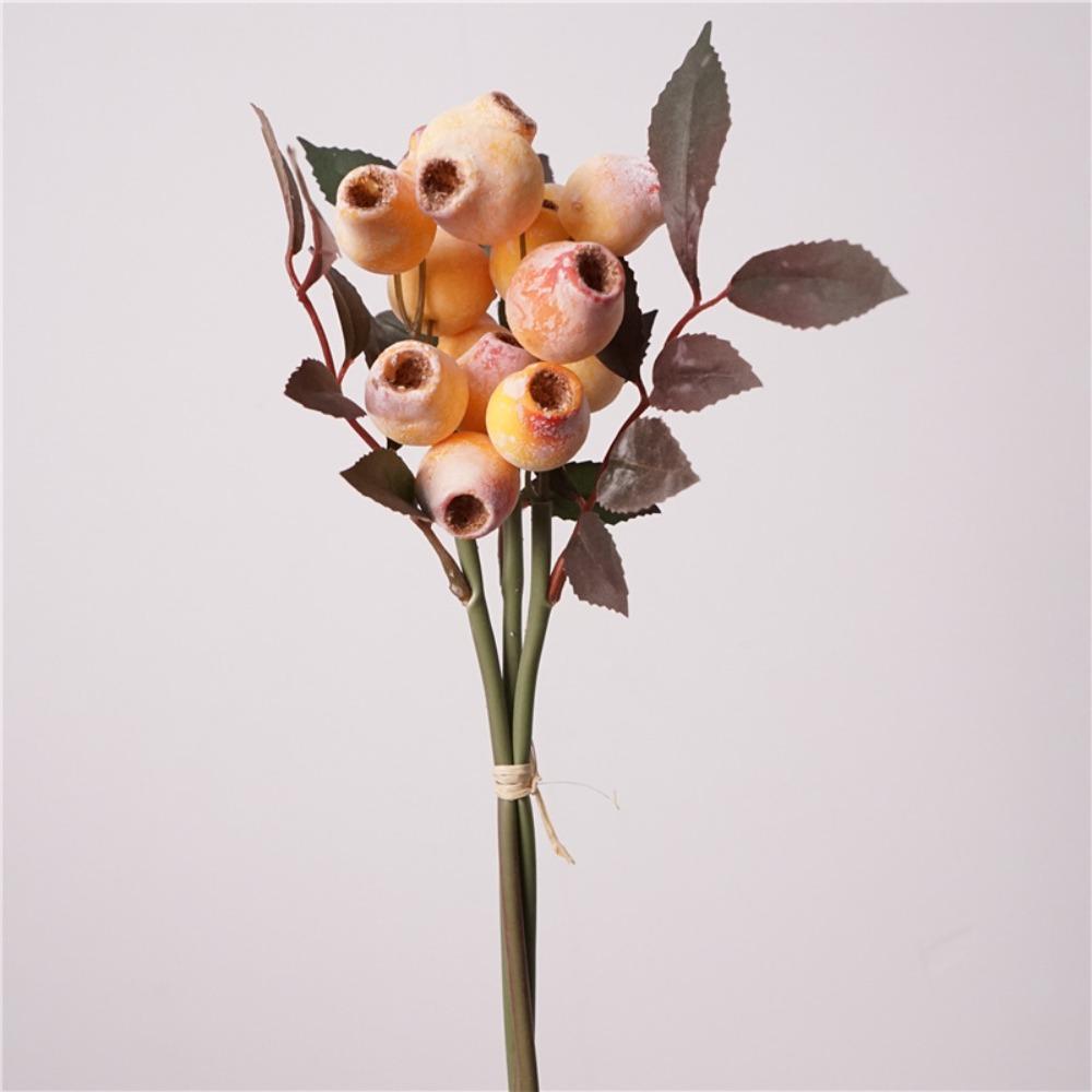Plastic Foliage Artificial Eucalyptus Berries Green Plants Simulation Gum-nut  Halloween жёлтый