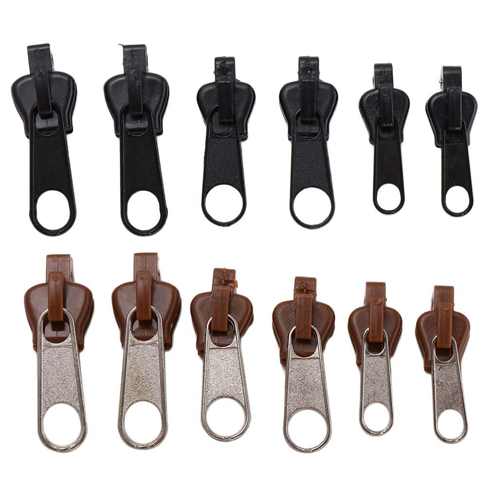 6pcs/set Instant Repair Kit Jackets Replacement For Sew Slider Teeth Zipper Fastener Fixer