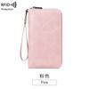 New anti-theft brush women's wallet large capacity clutch bag retro multi-card long wallet