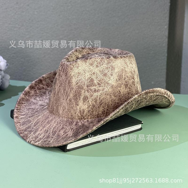 European and American Retro Texture Western Cowboy Hat Festival Stage British Top Hat New Trend Jazz Hat
