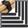 Reusable Black Nylon Hook and Loop Cinch Straps Adjustable Wire Fastener Cable Ties For Household Office Cord ArrangementStoragePinstriping Tape 3