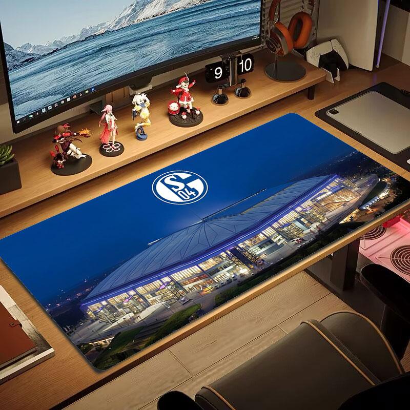 FC Schalke 04 Large Size Mouse Pad Large Gaming Table Cushion Non-slip Laptop Tablet Big Mousepad XXL Mat Mini PC Playmat With Lock Edge