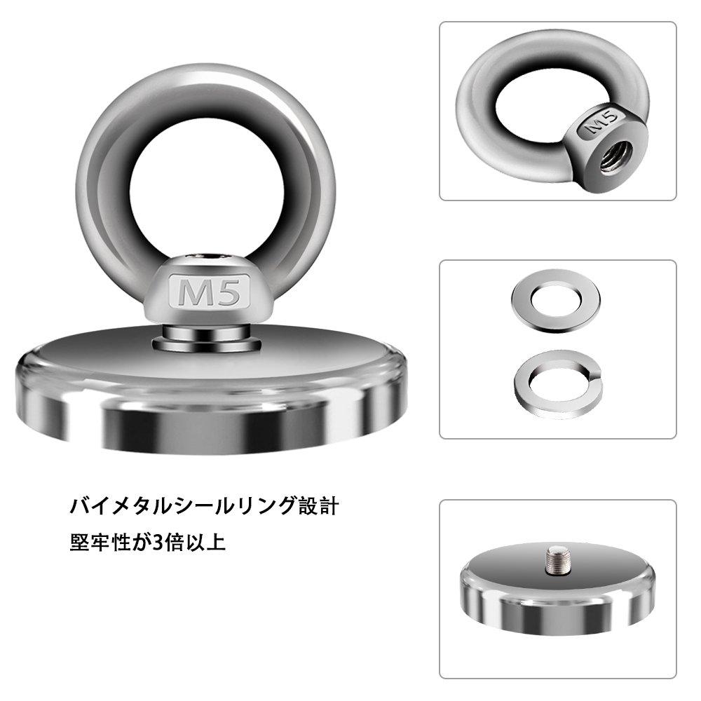 2020 Kspowwin Super Strong Magnetic Max Load Capacity Powerful Magnets for Mounting of Hooks, 22kg, 2.5cm Diameter,