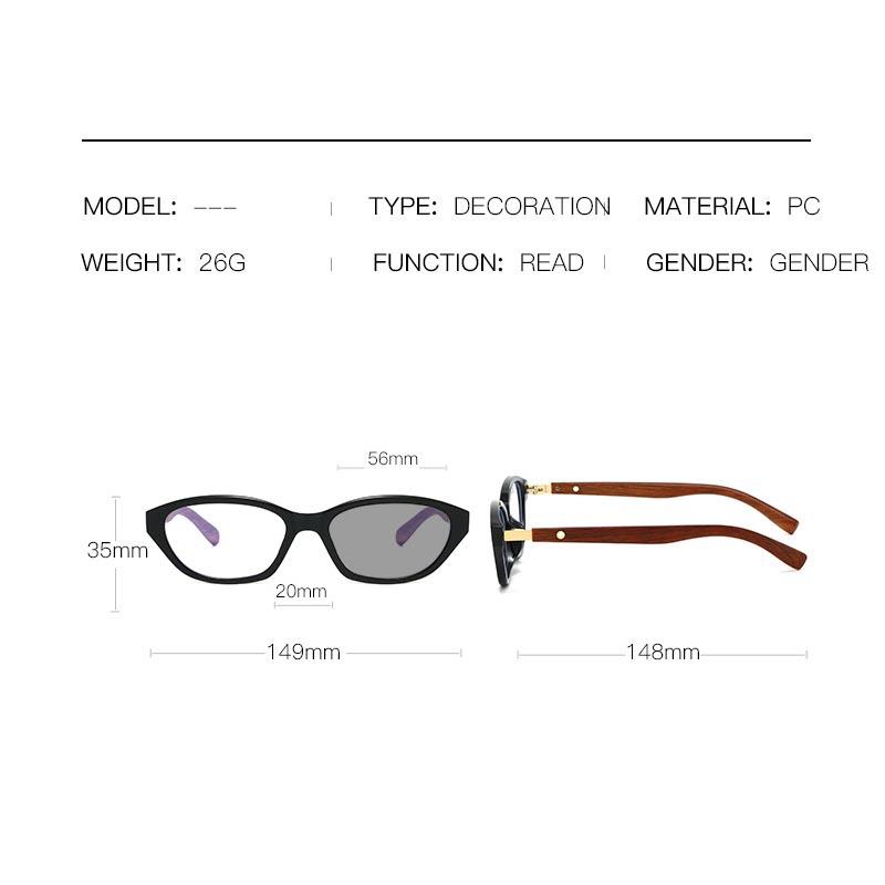 Outdoor Color Changing Reading Glasses Women Men New Retro CatEye Anti Blue Light Photochromic Presbyopia Eyeglasses Diopter+4.0