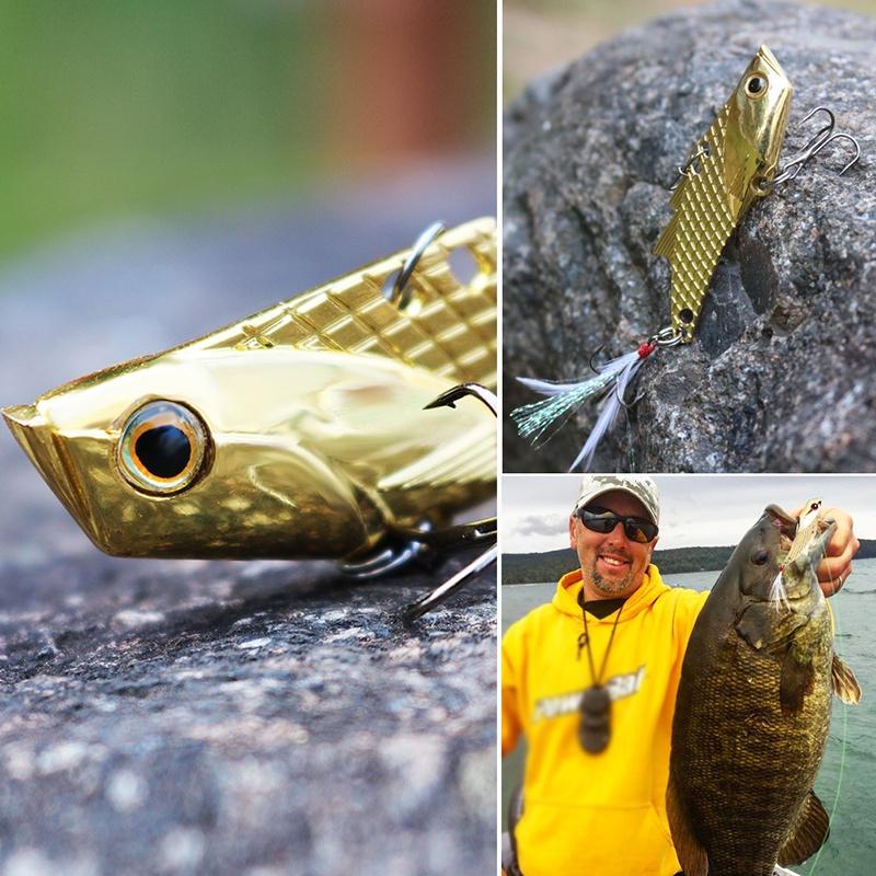 Angelköder 3D Augen Metall Angelköder Haken Spinner Angelköder Barsch Crankbaits Zubehör Haken