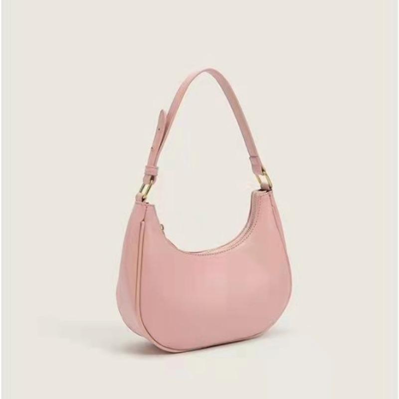 

new niche crescent-shaped women s bag, personalized fashion and high-end sense, shoulder handbag, underarm bag, small bag for women розовый