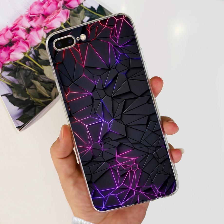 Per iPhone 7 8 7Plus 8 Plus Custodia per Telefono iPhone SE 2020 Cover Posteriore Morbido TPU Silicone Trasparente Paraurti Fiore Farfalla Coque Borsa