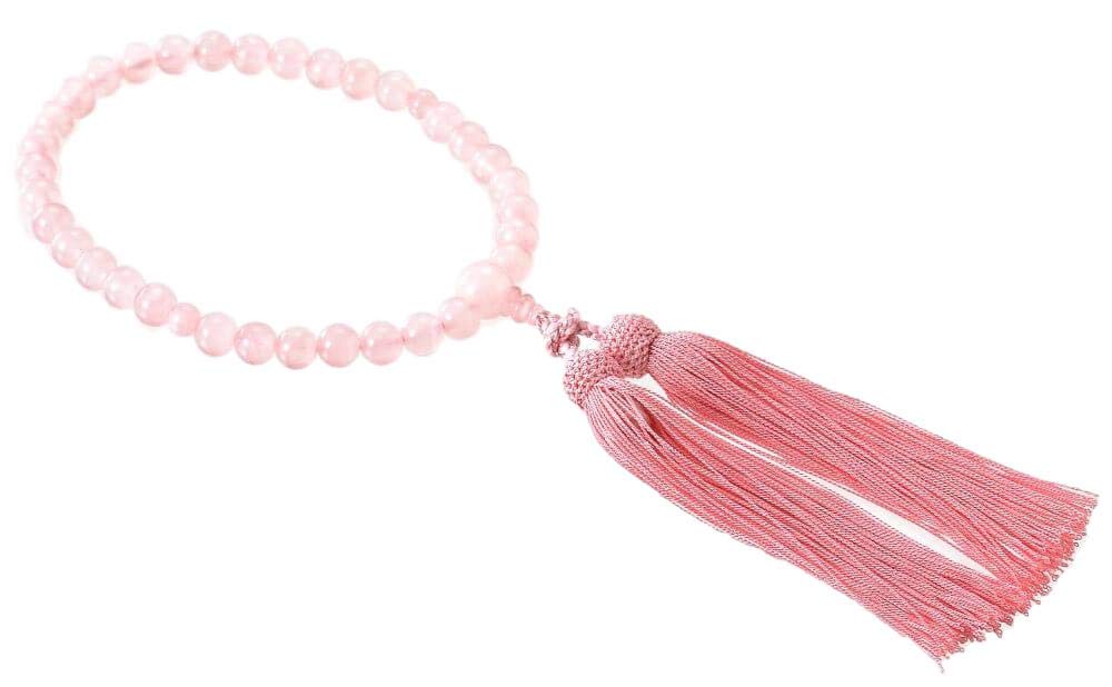 Kyoto Prayer Beads Rose Quartz for (one-handed Women)