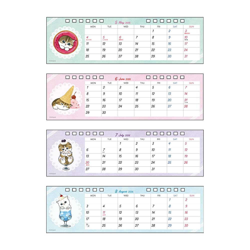 Sunstar Stationery mofusand 2026 Desktop Calendar mofusand S8521840