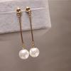 SUMENG 2026 New Korean Fashion Chic Gold Color Drop Earrings for Women with Luxurious Tassels and Simulated Pearl Accessories