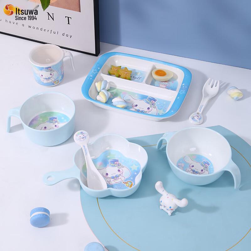 WUHE Cinnamoroll Odporna na upadki Miseczka dla dzieci z uchwytem w kształcie płatka